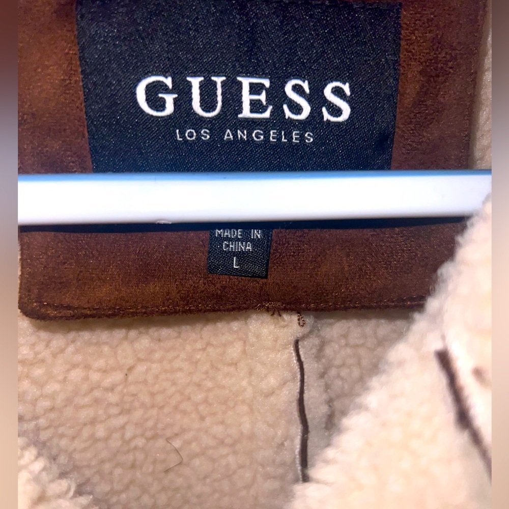 Guess Brand Faux-Shearling Overcoat